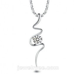 Silver Necklace-Middle Class-Chic style-DE84181