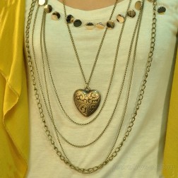 Bib Necklace-Cheap Jewelry-Heart style-DE82511