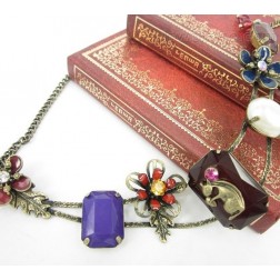 Bib Necklace-Cheap Jewelry-Antique style-DE82388