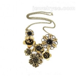 Bib Necklace-Cheap Jewelry-Antique style-DE82435