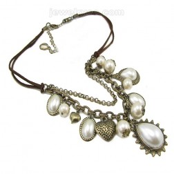 Bib Necklace-Middle Class-Heart style-DE83337