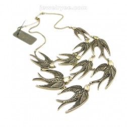 Bib Necklace-Cheap Jewelry-Antique style-DE83366