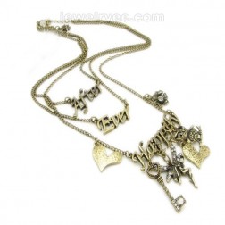 Bib Necklace-Cheap Jewelry-Heart style-DE83291