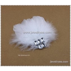 Cheap Feather Brooch-Wholesale Feather Brooch-Flower,Bridal Bird Feather-HF100010030