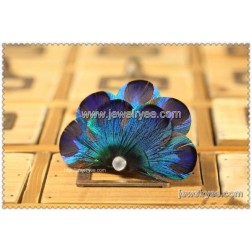 Cheap Feather Hair Clips-Wholesale Feather Hair Clips-Fashion Bird Feather,Peacock Feathers-HF100010033