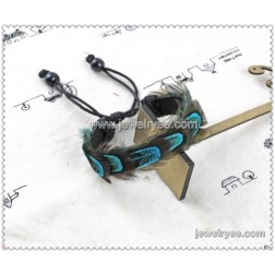 Cheap Feather Bracelet-Wholesale Feather Bracelet-Bohemian Bird Feather-HF100010057