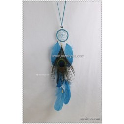 Cheap Feather Necklace-Wholesale Feather Necklace-Fashion Bird Feather,Peacock Feathers-HF100010324
