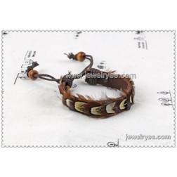 Cheap Feather Bracelet-Wholesale Feather Bracelet-Bohemian,Man Bird Feather-HF100010374