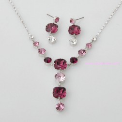Purple Swarovski Crystal Jewelry Sets-Fine Jewelry-Animal Shape style-JE22127