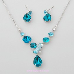 Blue Swarovski Crystal Jewelry Sets-Fine Jewelry-Animal Shape style-JE22451