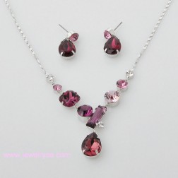 Purple Swarovski Crystal Jewelry Sets-Fine Jewelry-Animal Shape style-JE22317