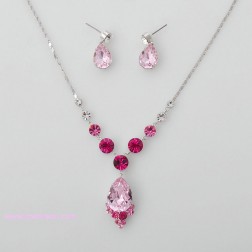 Pink Swarovski Crystal Jewelry Sets-Fine Jewelry-Animal Shape style-JE22226
