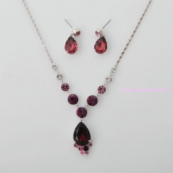 Purple Swarovski Crystal Jewelry Sets-Fine Jewelry-Animal Shape style-JE22131