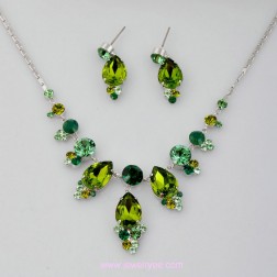 Green Swarovski Crystal Jewelry Sets-Fine Jewelry-Animal Shape style-JE22428