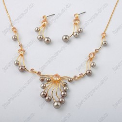 Yellow Freshwater Pearl Jewelry Sets-Fine Jewelry-Fashion style-JE23787