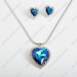 Blue Swarovski Crystal Jewelry Sets-Fine Jewelry-Fashion style-JE23823