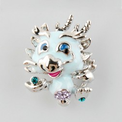 Blue Alloy Brooch-Middle Class-Animal Shape style-JE30239