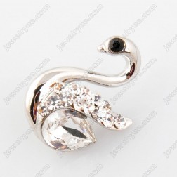 White Swarovski Crystal Brooch-Middle Class-Fashion style-JE22735