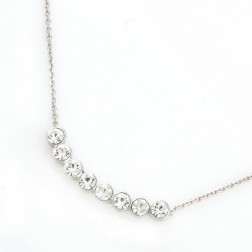 White Rhinestone Necklace-Middle Class-Fashion style-JE30770