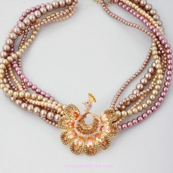 Yellow Freshwater Pearl Necklace-Fine Jewelry-Animal Shape style-JE22186