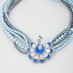 Blue Freshwater Pearl Necklace-Fine Jewelry-Animal Shape style-JE22246