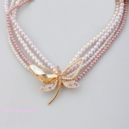 Pink Freshwater Pearl Necklace-Fine Jewelry-Animal Shape style-JE22240