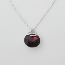Purple Rhinestone Necklace-Middle Class-Fashion style-JE30127