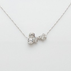 White Rhinestone Necklace-Middle Class-Fashion style-JE30060