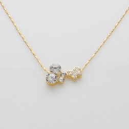 White Rhinestone Necklace-Middle Class-Fashion style-JE30190