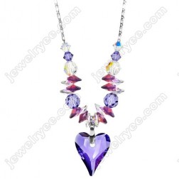 Purple Swarovski Crystal Necklace-Fine Jewelry-Fashion style-JE22945