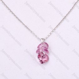 Purple Swarovski Crystal Necklace-Middle Class-Fashion style-JE23392