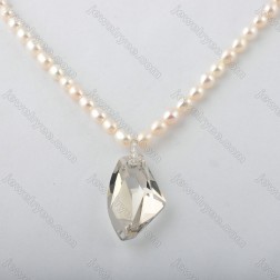 White Swarovski Crystal Necklace-Fine Jewelry-Fashion style-JE23777