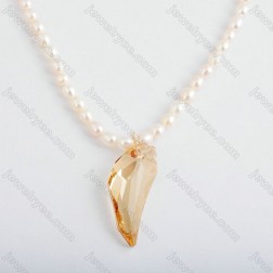 Yellow Swarovski Crystal Necklace-Fine Jewelry-Fashion style-JE23834