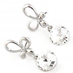 White Alloy Earrings-Middle Class-Fashion style-JE30400