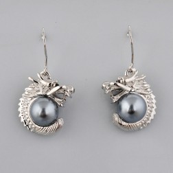 Black Alloy Earrings-Middle Class-Fashion style-JE30161