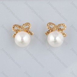 Yellow Freshwater Pearl Earrings-Middle Class-Fashion style-JE22809