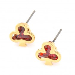 Red Rhinestone Earrings-Middle Class-Fashion style-JE30111