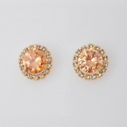 Yellow Rhinestone Earrings-Middle Class-Fashion style-JE30783