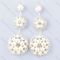 White Freshwater Pearl Earrings-Fine Jewelry-Fashion style-JE23468