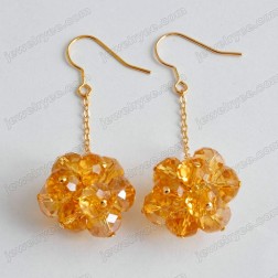 Yellow Swarovski Crystal Earrings-Middle Class-Fashion style-JE23871