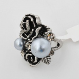 Black Alloy Ring-Middle Class-Antique style-JE30248
