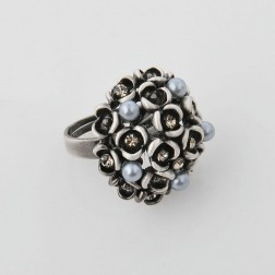 Black Alloy Ring-Middle Class-Antique style-JE30262