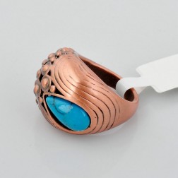 Blue Alloy Ring-Middle Class-Antique style-JE30790