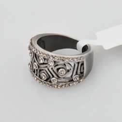 Black Alloy Ring-Middle Class-Antique style-JE30123