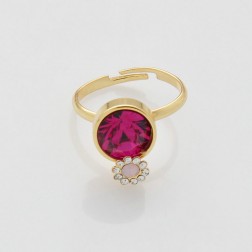 Pink Rhinestone Ring-Middle Class-Fashion style-JE31046