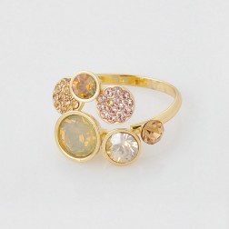 Yellow Rhinestone Ring-Middle Class-Fashion style-JE30726