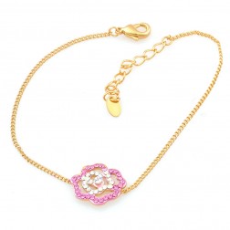Pink Rhinestone Bracelet-Middle Class-Fashion style-JE30076