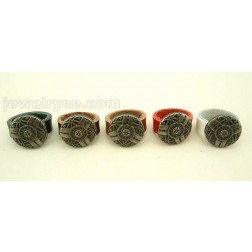 Leather Rings-Cheap Jewelry-Punk style-SE68416