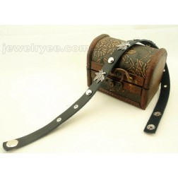 Leather Necklace-Cheap Jewelry-Punk style-SE68427
