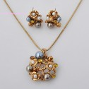 Yellow Freshwater Pearl Jewelry Sets-Middle Class-Animal Shape style-JE22302